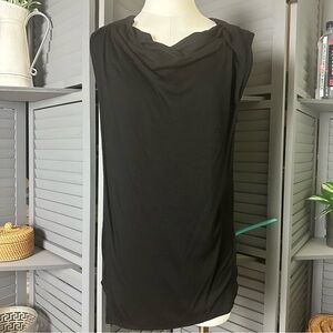 Black Sleeveless Drape Top by Banana Republic
